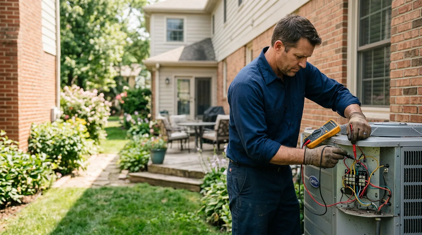 HVAC technician working near Zearing, IA